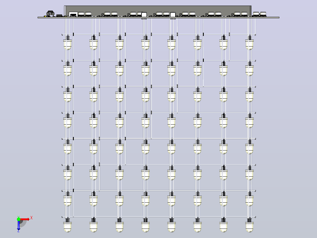 8x8x8 RGB LED 立方体俯视图