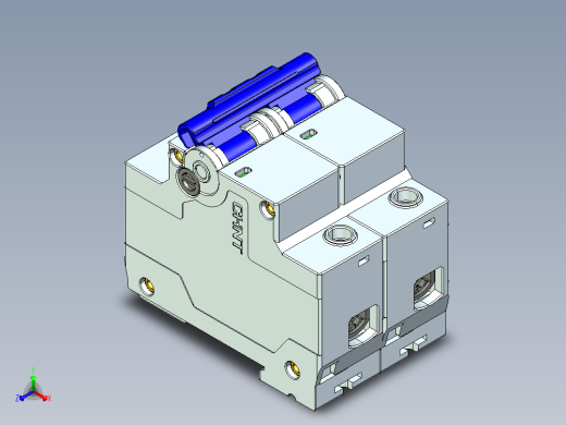 NBDP-125 2P塑料外壳式断路器三维模型202404