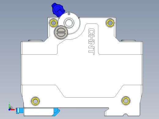 NBDP-125 2P塑料外壳式断路器三维模型202404前视缩略图