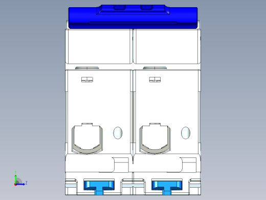 NBDP-125 2P塑料外壳式断路器三维模型202404左视缩略图