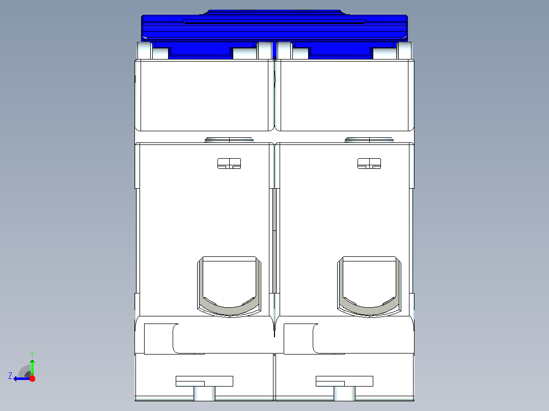 NBDP-125 2P塑料外壳式断路器三维模型202404右视图