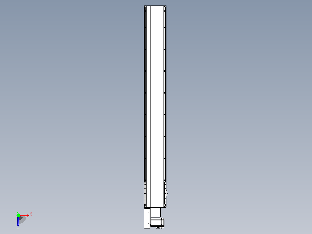 皮带直线轴半封闭可选导轨TPA-HNB-202D-140-L1500-ML-C-P75-N3俯视图