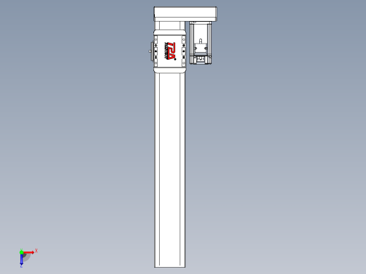 滚珠丝杠直线轴带导轨全封闭TPA-HCR-85D-1610C-L500-ML-C-P20-N3俯视缩略图