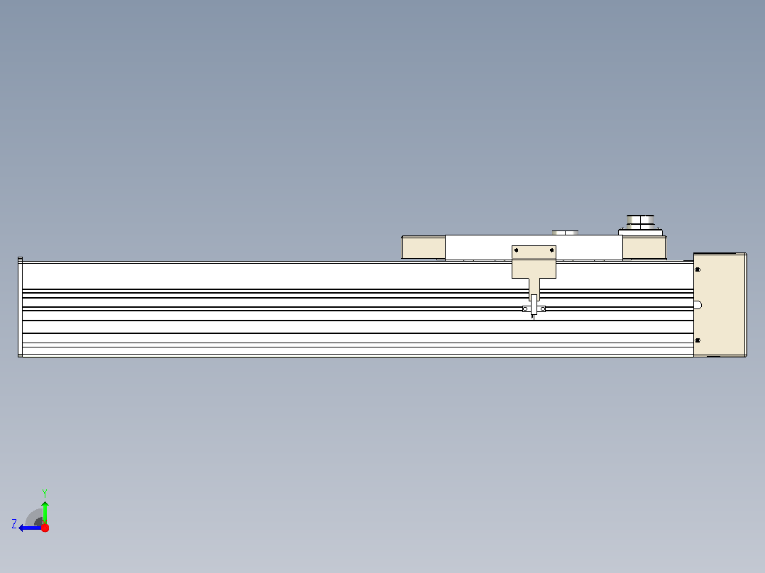 滚珠丝杠直线轴带导轨全封闭TPA-HCR-220D-3210C-L400-MR-C-P1K-N3右视图