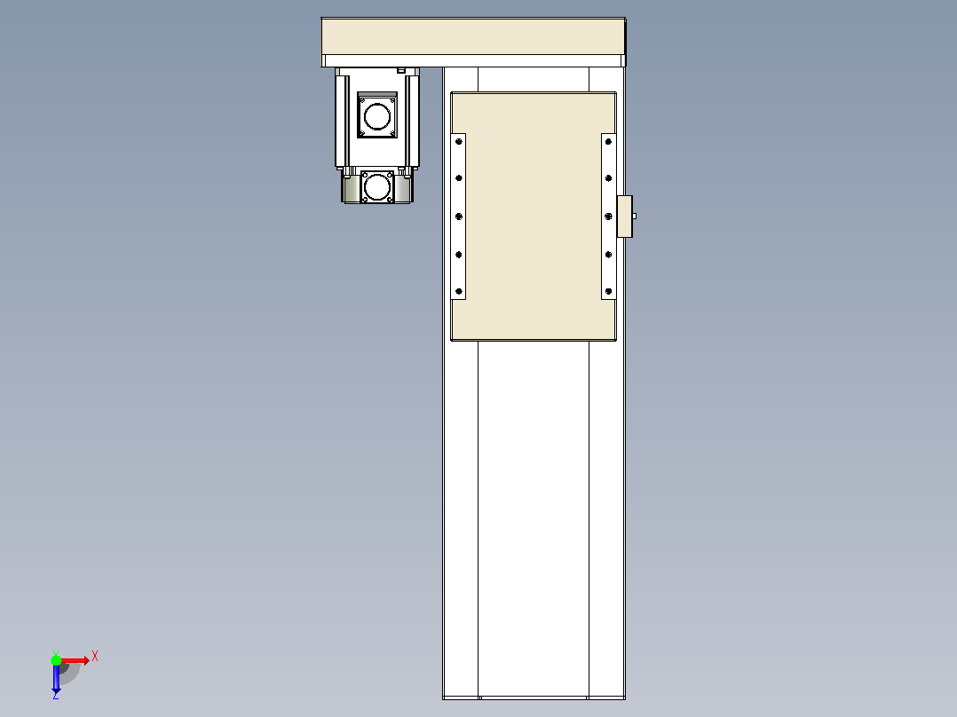滚珠丝杠直线轴带导轨全封闭TPA-HCR-220D-3210C-L400-MR-C-P1K-N3俯视图