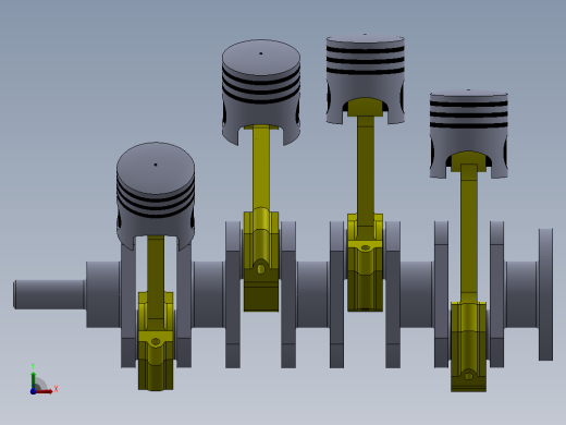 4 Inline Cylinder Engine前视缩略图