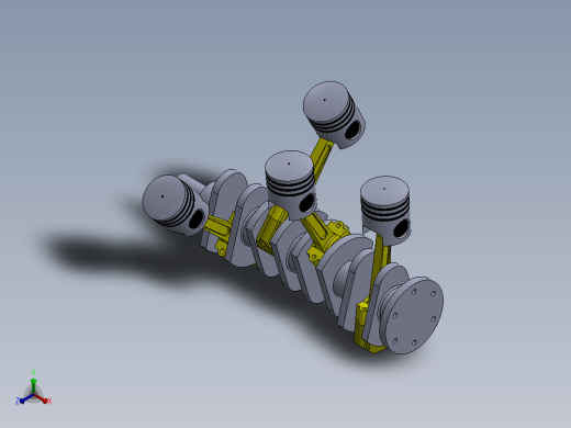 4 Inline Cylinder Engine正等轴测缩略图