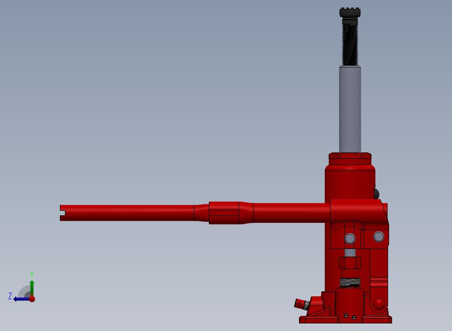 A48-液压千斤顶（结构完整）右视图