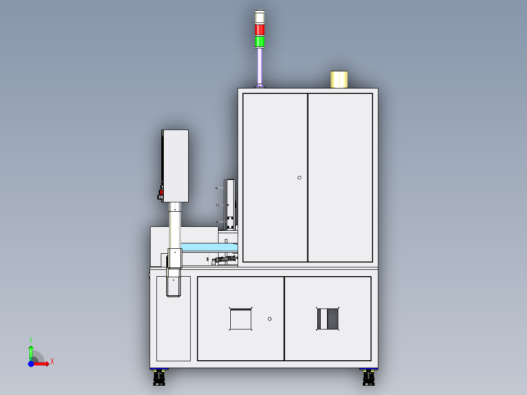 手机电池全自动焊接机、激光焊接机前视图