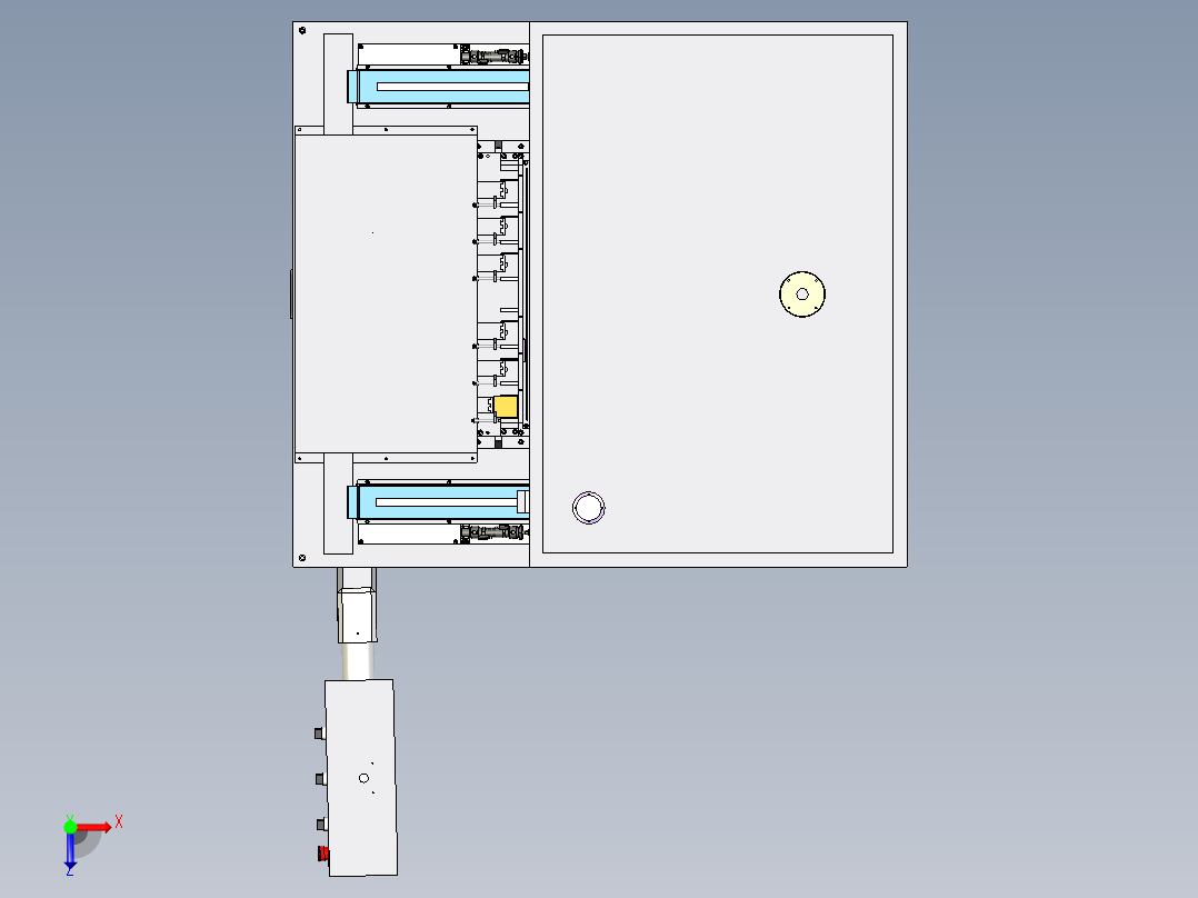 手机电池全自动焊接机、激光焊接机俯视图