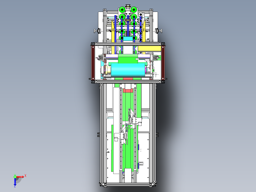自动覆膜设备(BOM)sw17可编辑俯视图