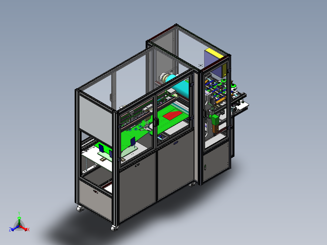 自动覆膜设备(BOM)sw17可编辑正等轴测图