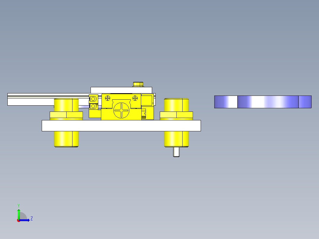 轨道更换机构 左视图