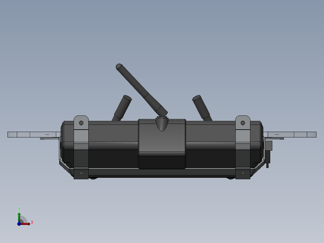 solidworks futaba-fx-20手持发射机前视图