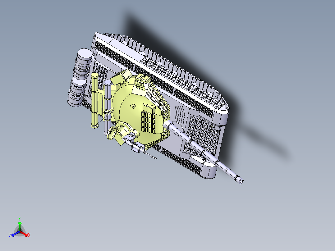 T-64BV坦克正等轴测图