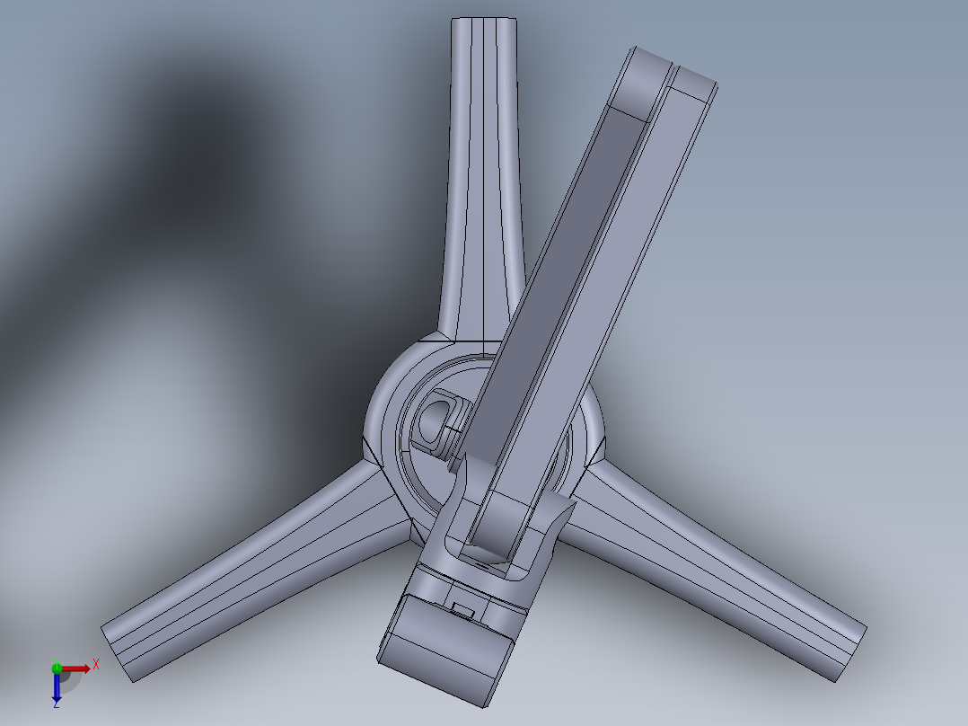 手机支架结构俯视图