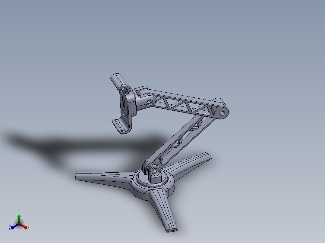 手机支架结构正等轴测图