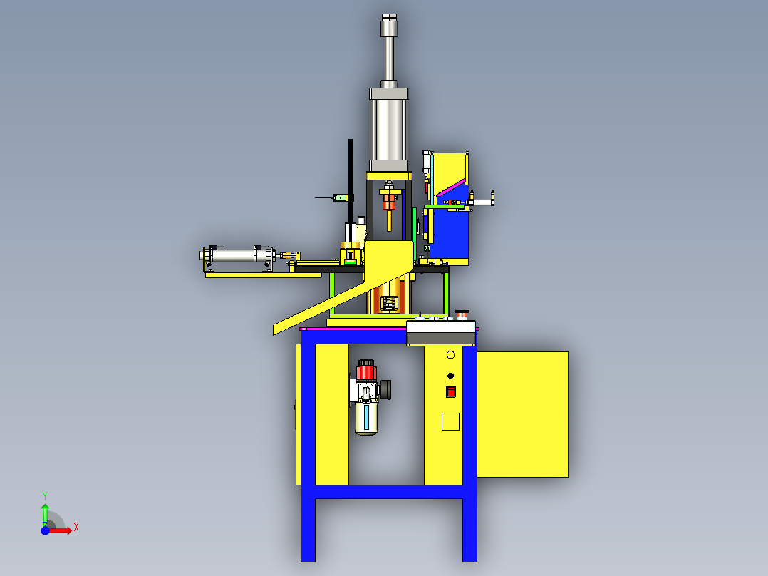 自动沖芯机器2005組件前视图