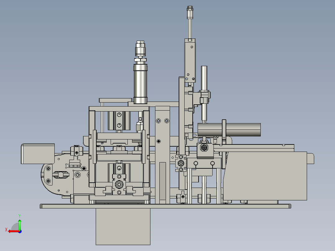 USB自动焊线机 非标自动化设备3D图纸3D模型1后视图