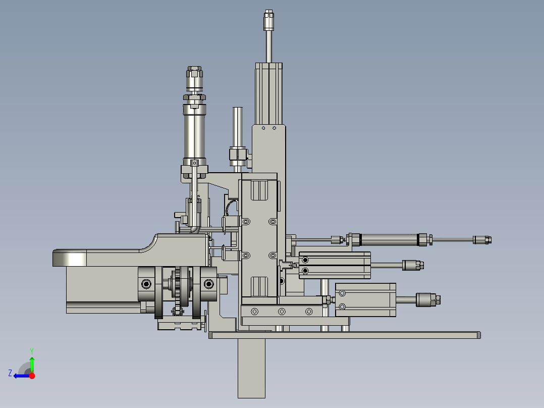 USB自动焊线机 非标自动化设备3D图纸3D模型1右视图