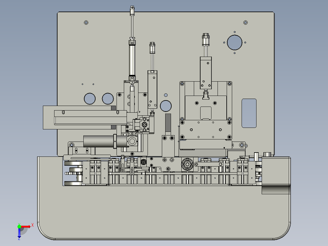 USB自动焊线机 非标自动化设备3D图纸3D模型1俯视图
