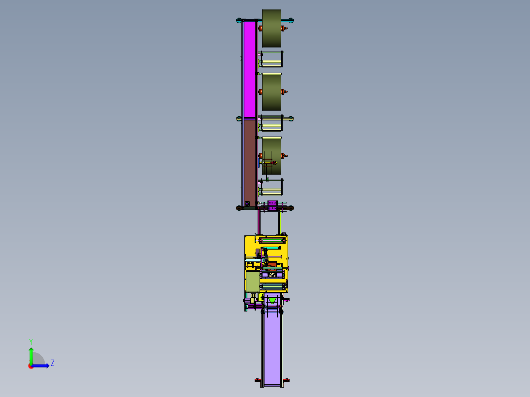 KN95带封口功能的打片机左视图