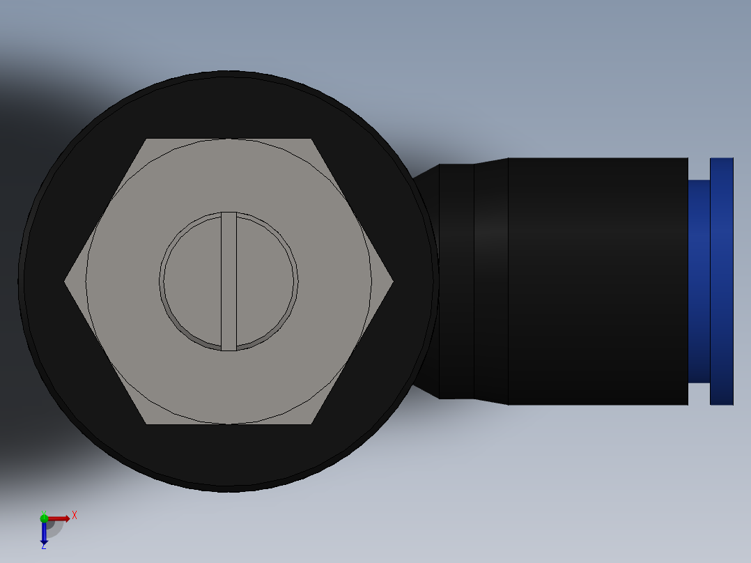 Ø10 x 1-2 - CONTROLE DE FLUXO 90° BANJO (C0K511048)俯视图
