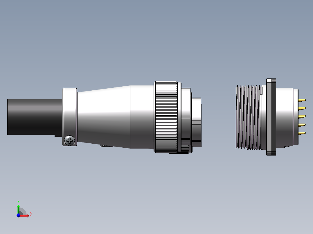 威浦航空插头WS20~32系列前视图