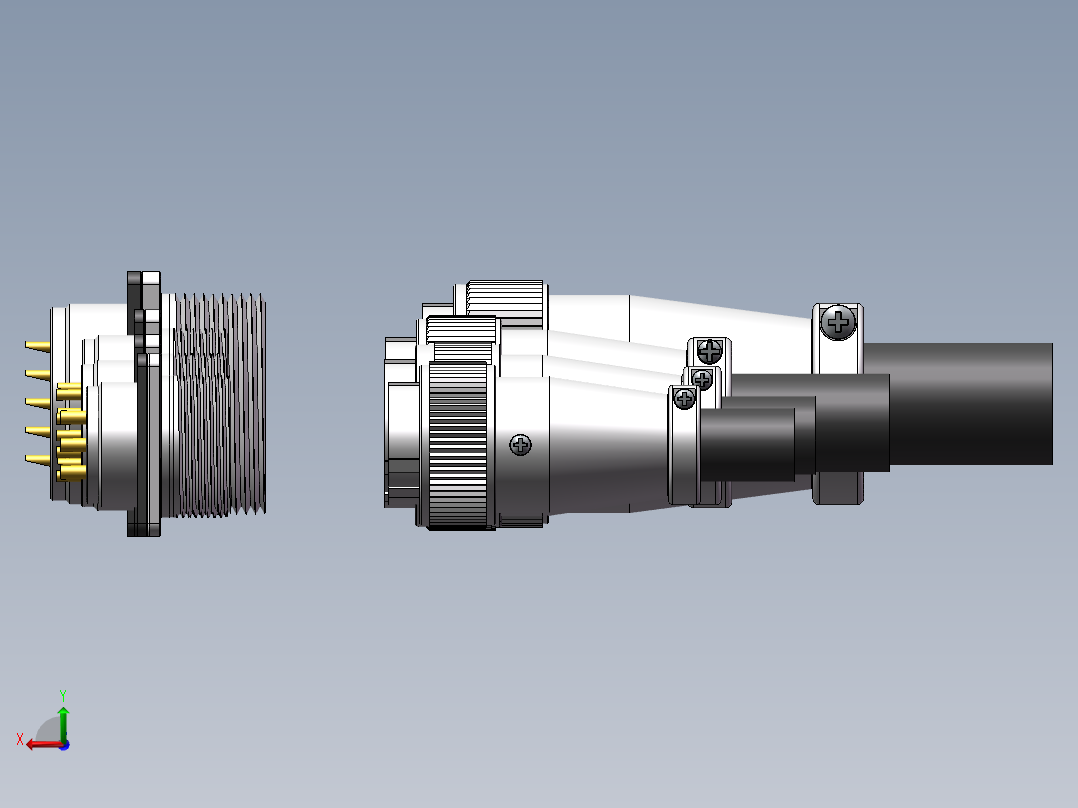 威浦航空插头WS20~32系列后视图