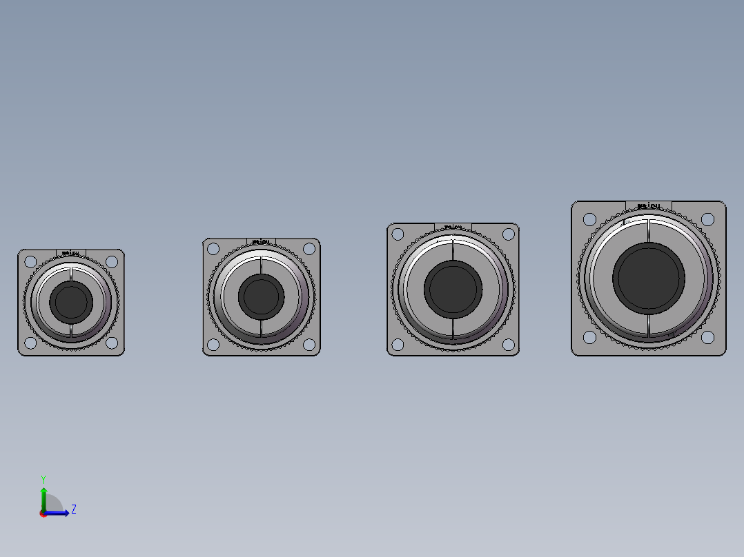 威浦航空插头WS20~32系列左视图
