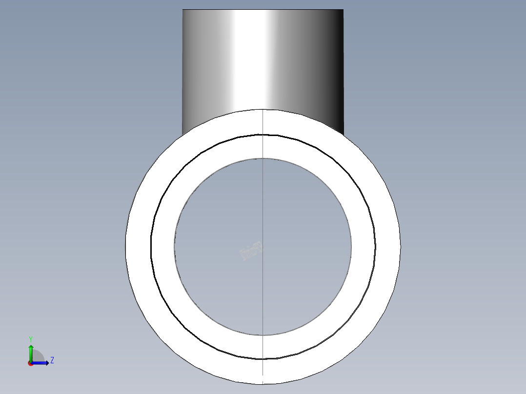 PVC管件-1.5 X 0.75 r-tee前视图