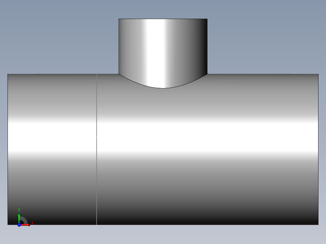 PVC管件-1.5 X 0.75 r-tee右视图