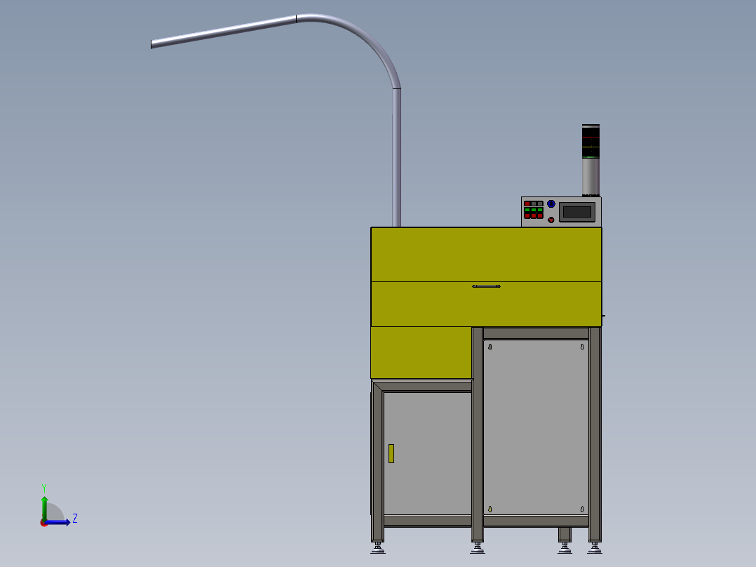 高精密电火花机左视图