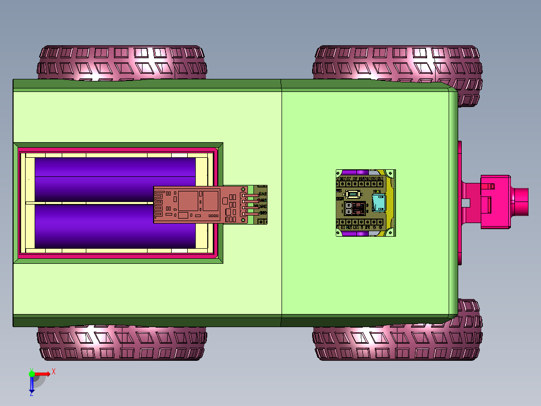 遥控沙地四驱合金越野车玩具俯视图