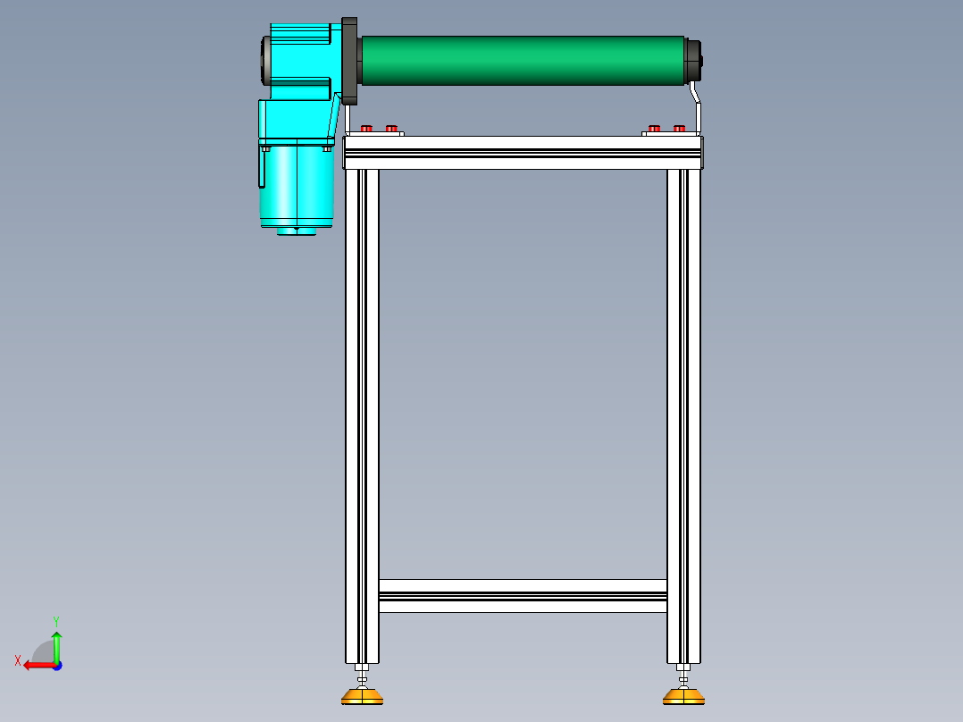 LE-XC5050-右直连驱动中载皮带线-负载80kg后视图