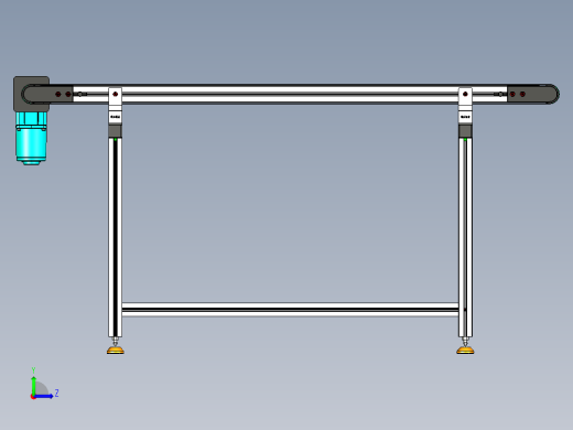 LE-XC5050-右直连驱动中载皮带线-负载80kg左视缩略图