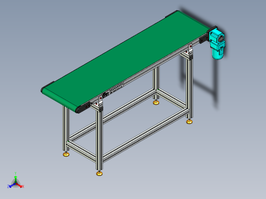 LE-XC5050-右直连驱动中载皮带线-负载80kg正等轴测缩略图