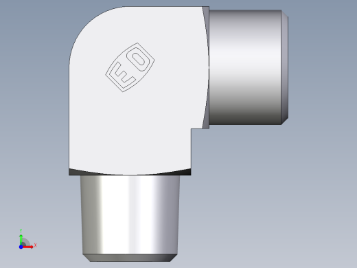 卡套式工业通用硬管接头EO_Male_stud_elbow_WE10LRCFX前视缩略图