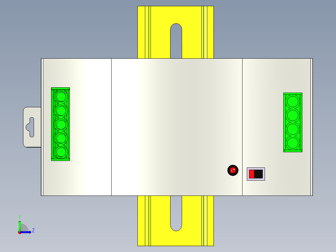 明纬DBUF和DUPS系列开关电源合集轨道式左视图