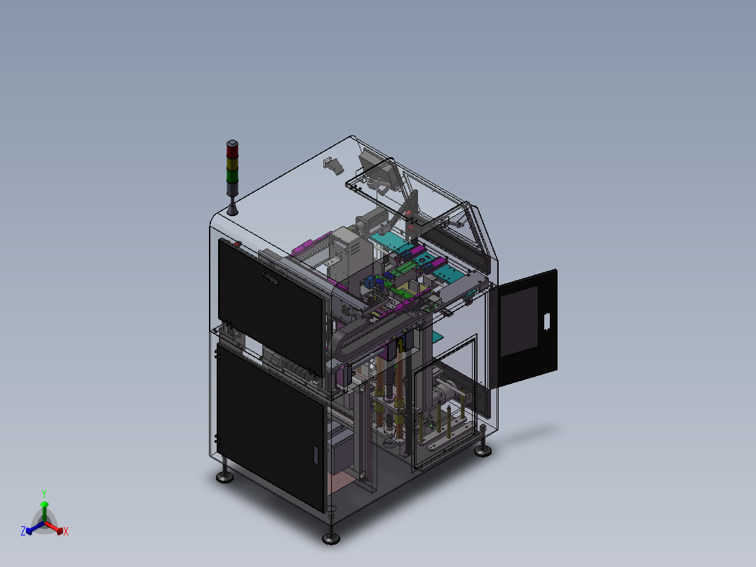 SMT植PCB机正等轴测图