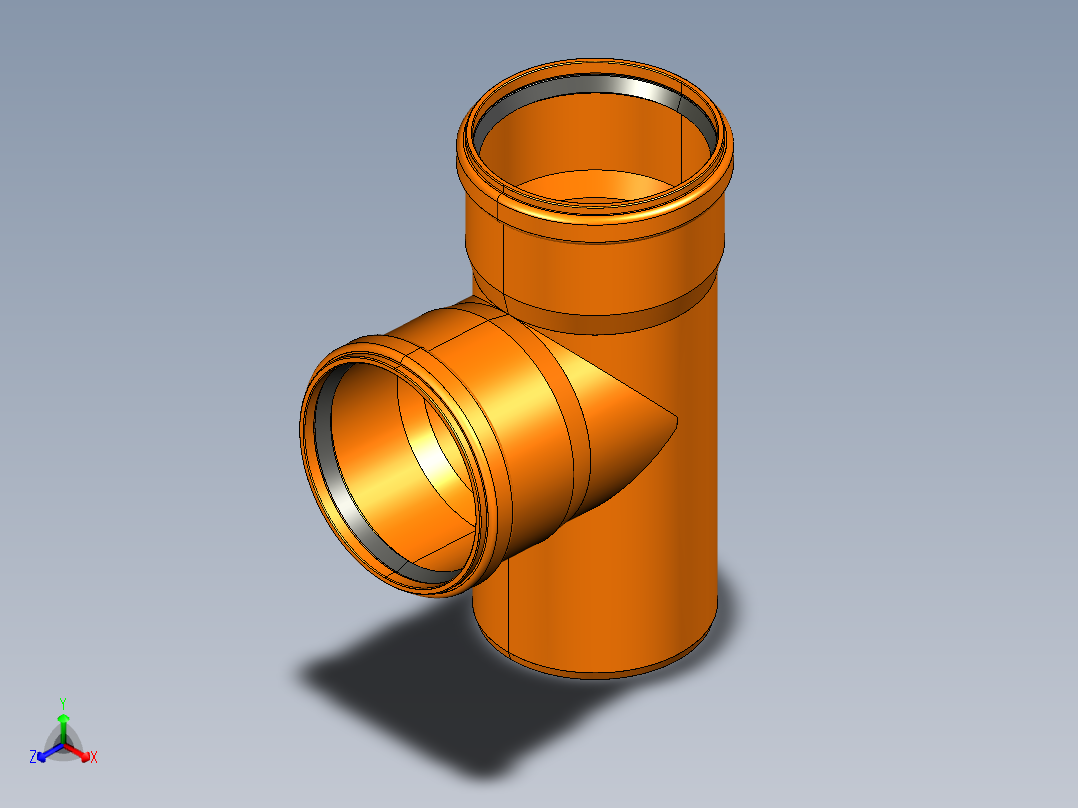 dn110管接头2正等轴测图
