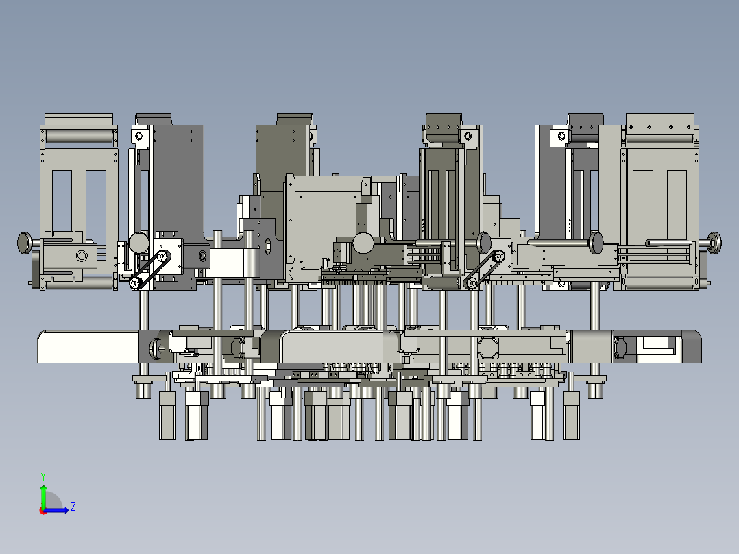 包装食品装配机左视图