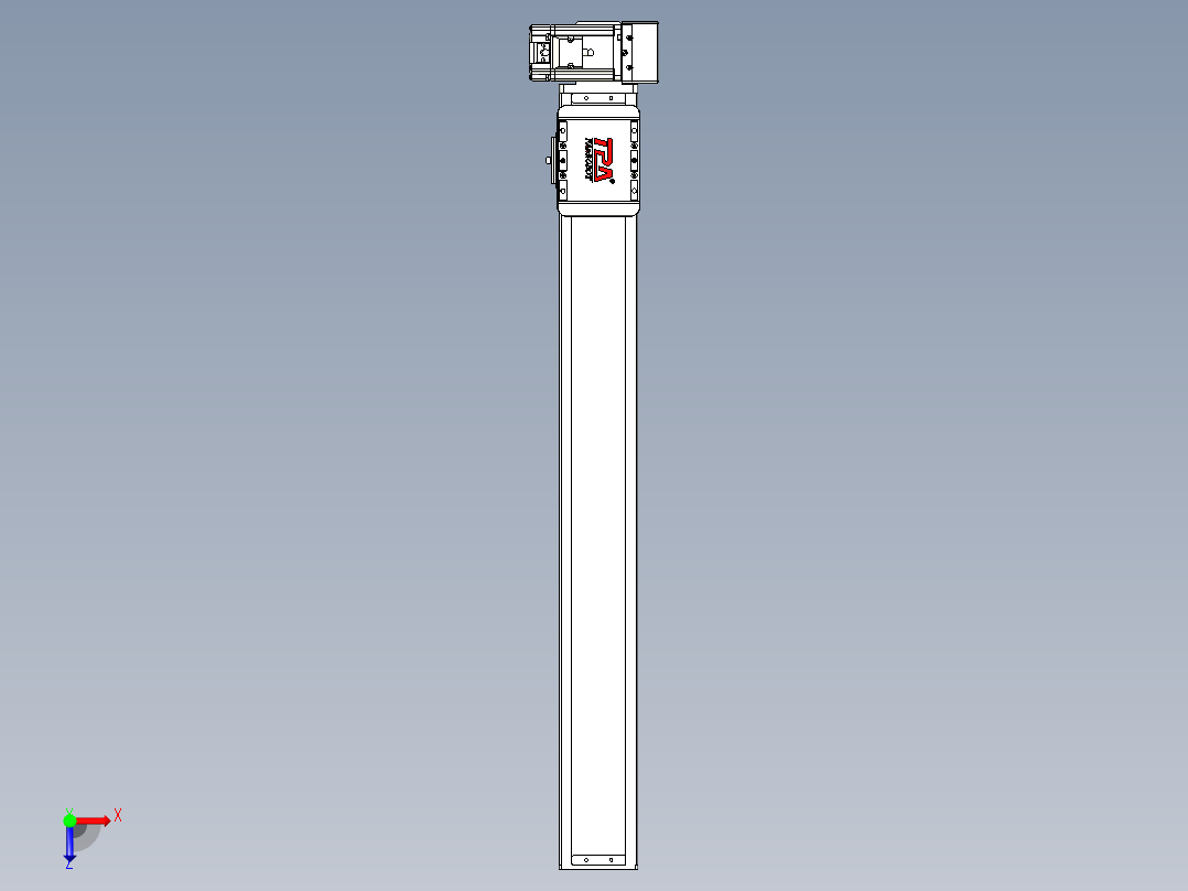 同步带全封闭直线模组TPA-HCB-85D-90-L650-LU-Y-P20-N3俯视图