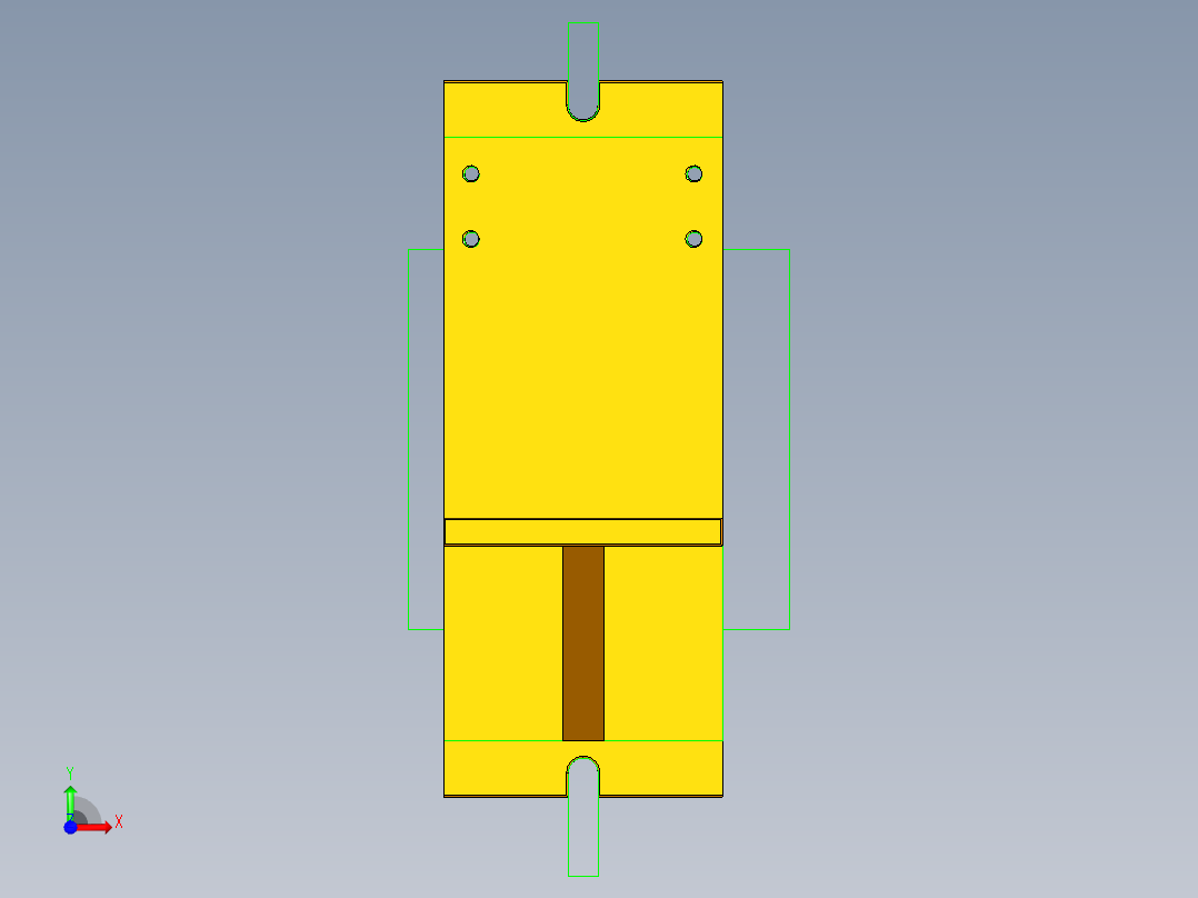 缸体镗孔夹具UG三维+CAD前视图