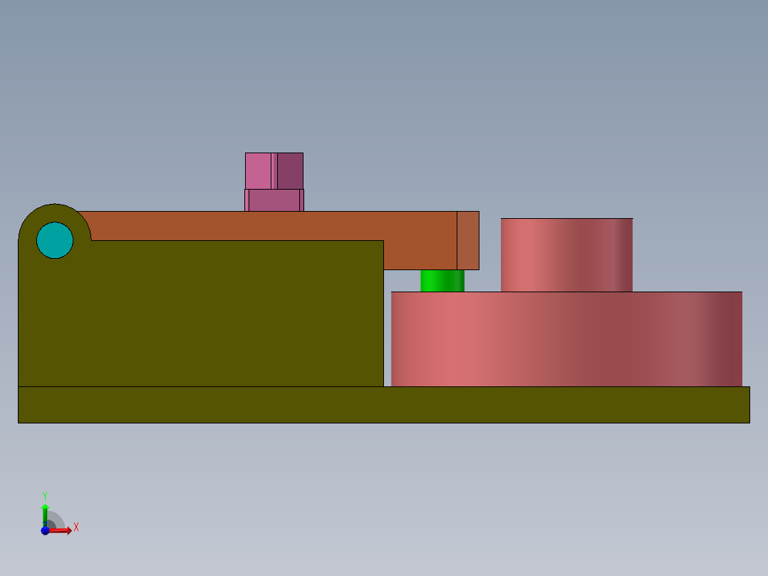 螺杆锁紧机构前视图