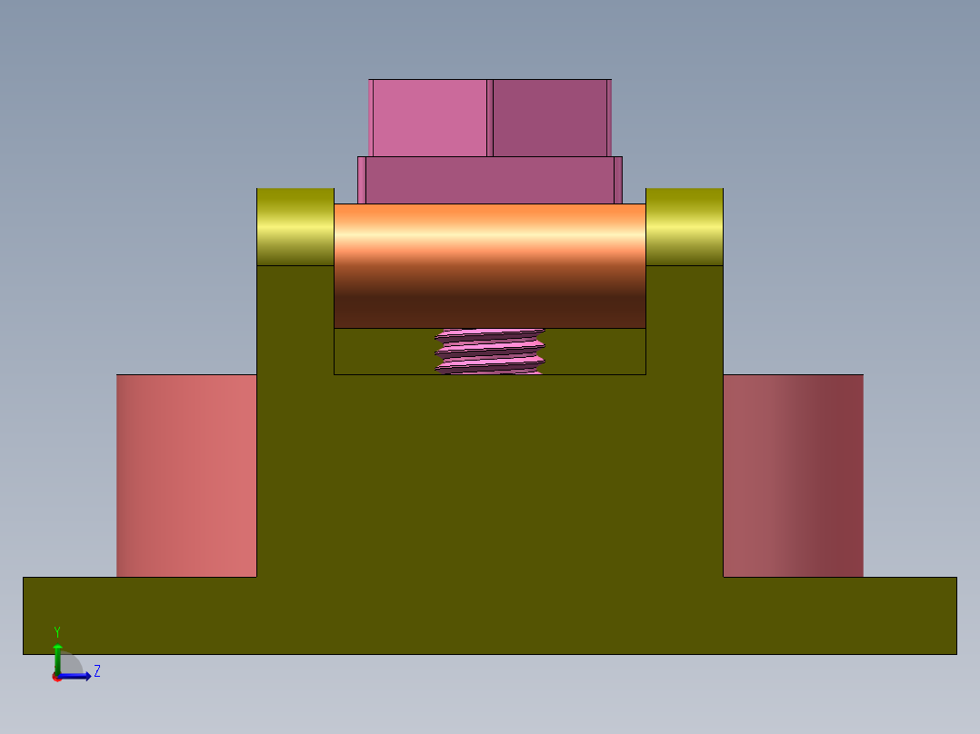 螺杆锁紧机构左视图