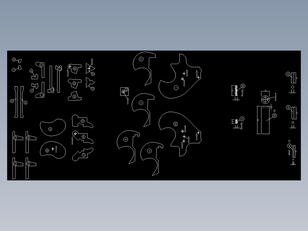 Derringer勃朗宁微型皮筋枪