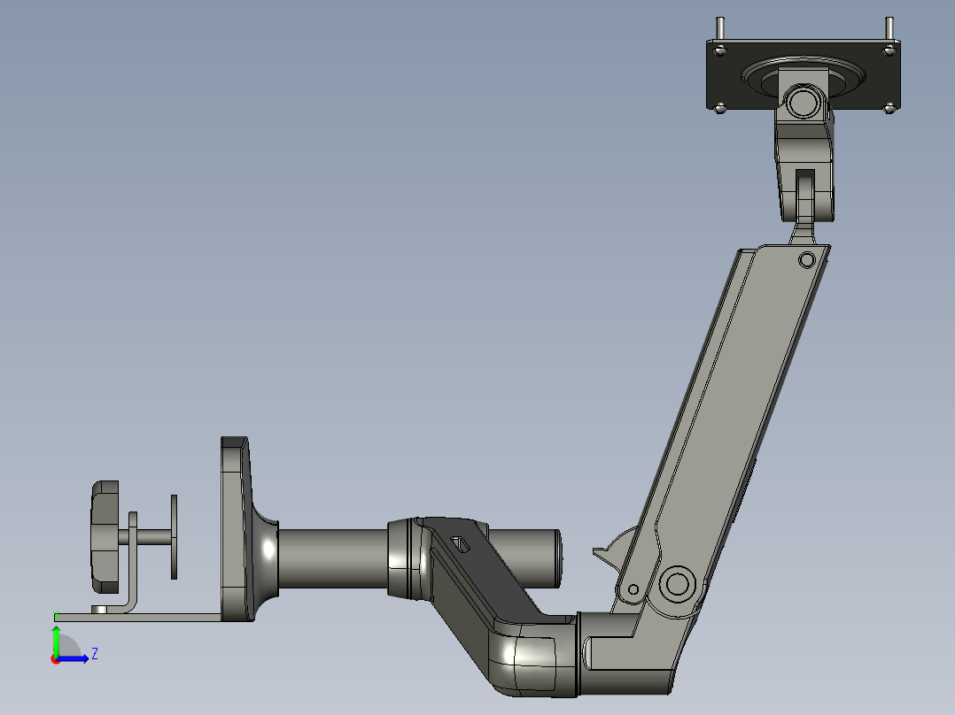 台式监护仪支架左视图