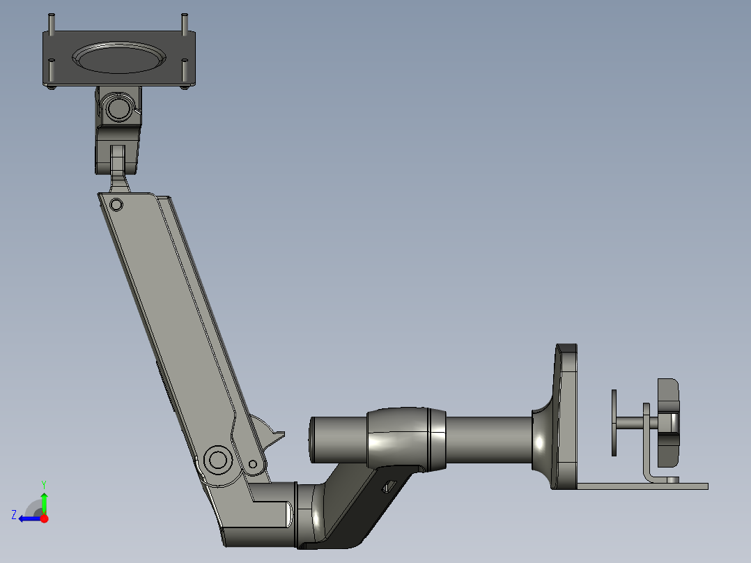 台式监护仪支架右视图