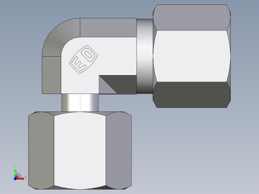 卡套式工业通用硬管接头EO_Standpipe_elbow_EVW08S71前视缩略图